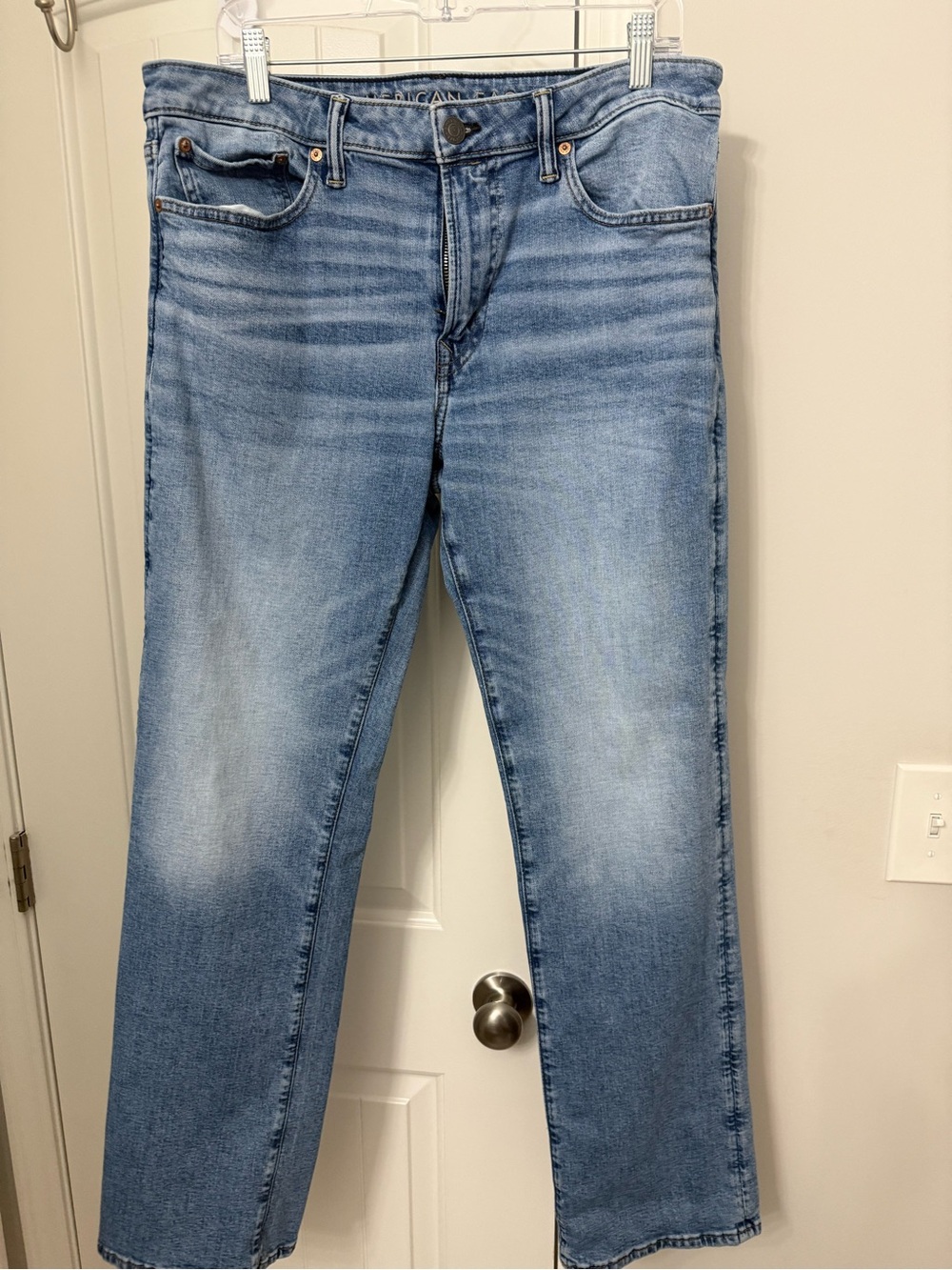 American Eagle Outfitters Airflex Light Blue Straight Jeans